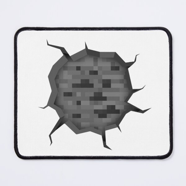 Artikelvorschau, Kohle Minecraft Block Pixel Art Rissige Wand entworfen und verkauft von Kubala Designs.