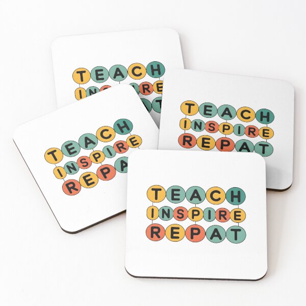 Item preview, teach inspire repeat colorful Teaching Superpower  designed and sold by bukajart.