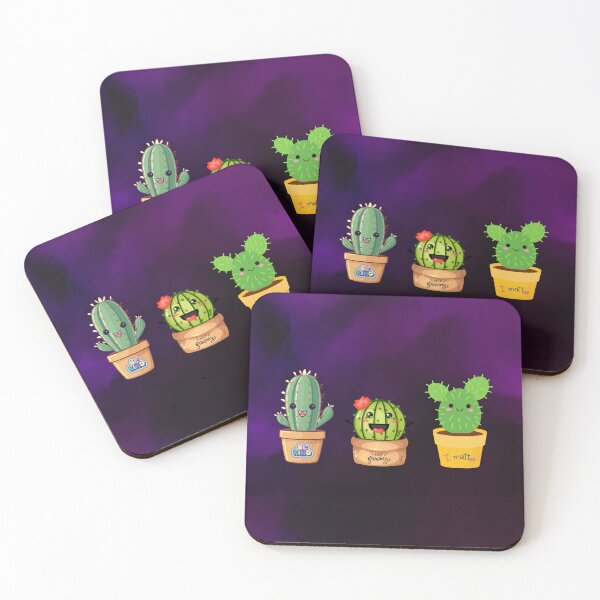 Item preview, Cute Cactus with positive affirmations on Abstract Art Background designed and sold by Fantacaroo Designs.