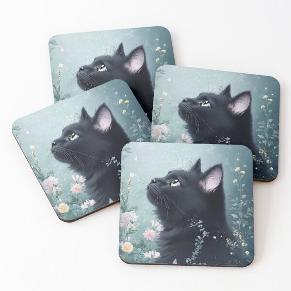 Item preview, A Black Cat’s Midnight Gaze designed and sold by AshiraCreations.