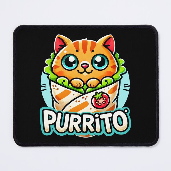Item preview, "Adorable Cat Burrito Pun Design - Purrito Lover Gift designed and sold by DrawHandArt.