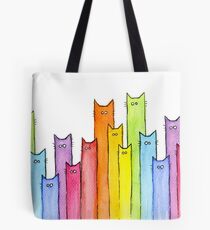 Regenbogen der Katzen Tote Bag