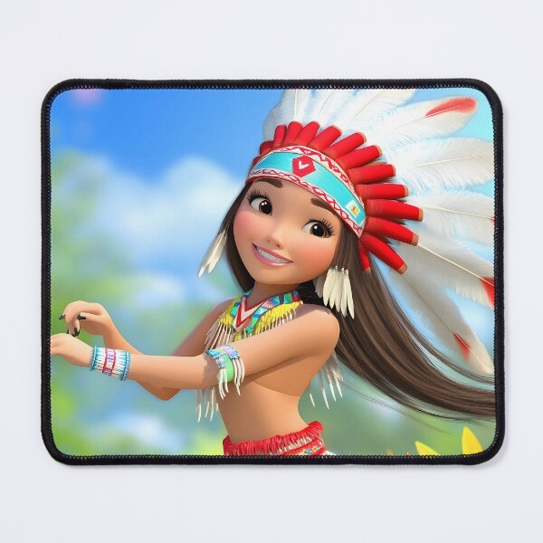 Item preview, Animated girl in headdress enjoying a sunny garden day. designed and sold by Artessie.