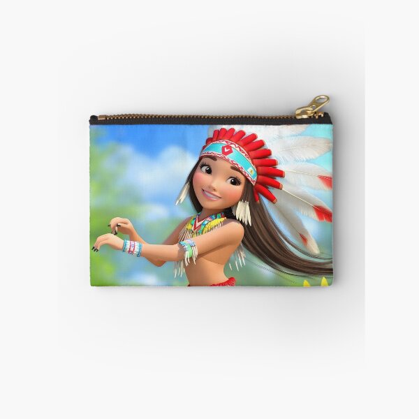 Item preview, Animated girl in headdress enjoying a sunny garden day. designed and sold by Artessie.