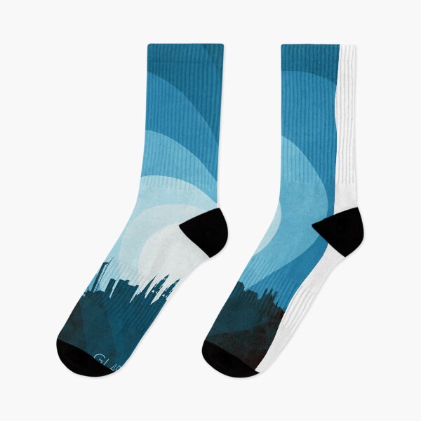 Item preview, Glasgow Scotland Skyline Hearts Blue designed and sold by ArtPrints.