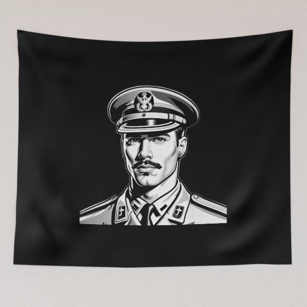 Artikelvorschau, 1940 Leder Militär Daddy Tom of Finland Tribut LGBTQ Gay Pride Grafikdesign entworfen und verkauft von ItsAKinkThing.
