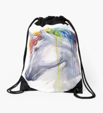 Mochila saco Rainbow Unicorn acuarela