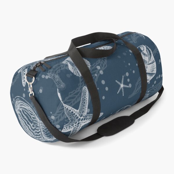 Item preview, White Seashells on Navy Background designed and sold by smnessen.
