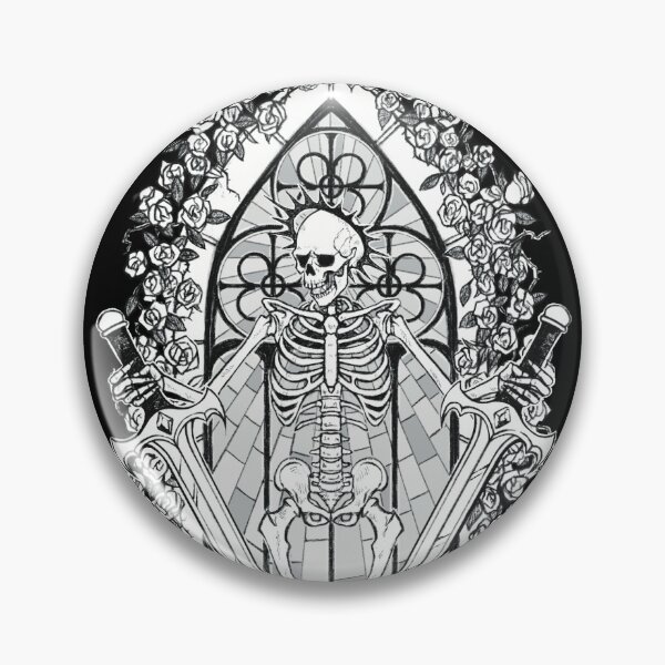 Item preview, Black and white skeleton statue shrine designed and sold by Candycandy362.