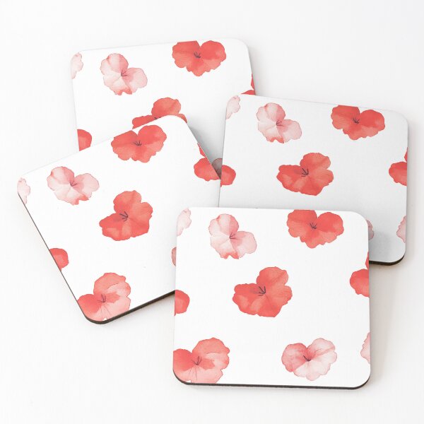 Item preview, Fiery Red Carnations and Heart Shapes Watercolor" designed and sold by LuminaFlourish.