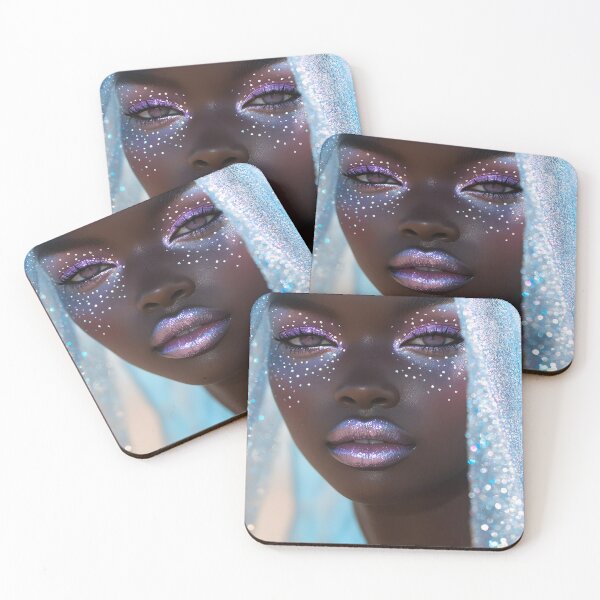 Item preview, Vibrant cosmic beauty with dazzling sparkle makeup art designed and sold by Artessie.