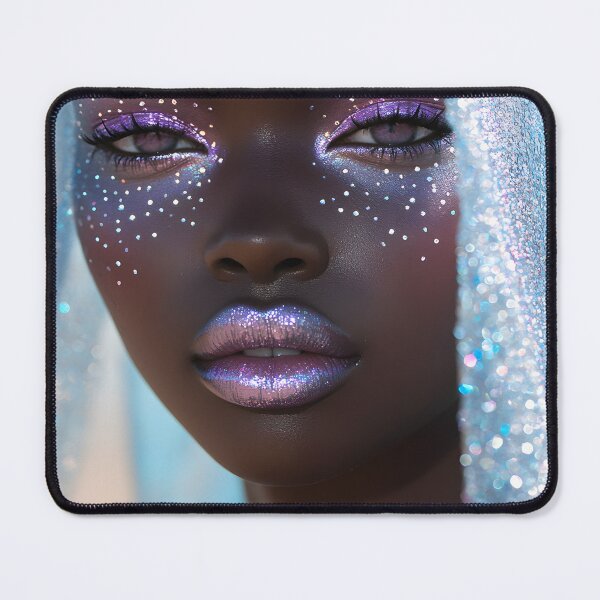 Item preview, Vibrant cosmic beauty with dazzling sparkle makeup art designed and sold by Artessie.