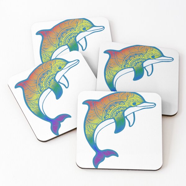 Item preview, LGBTQ Rainbow Pride Mandala Dolphin  designed and sold by Travelslightly.
