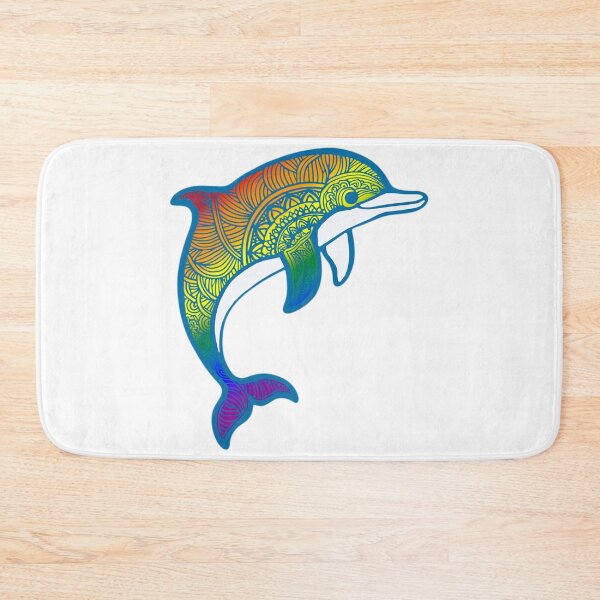 Item preview, LGBTQ Rainbow Pride Mandala Dolphin  designed and sold by Travelslightly.