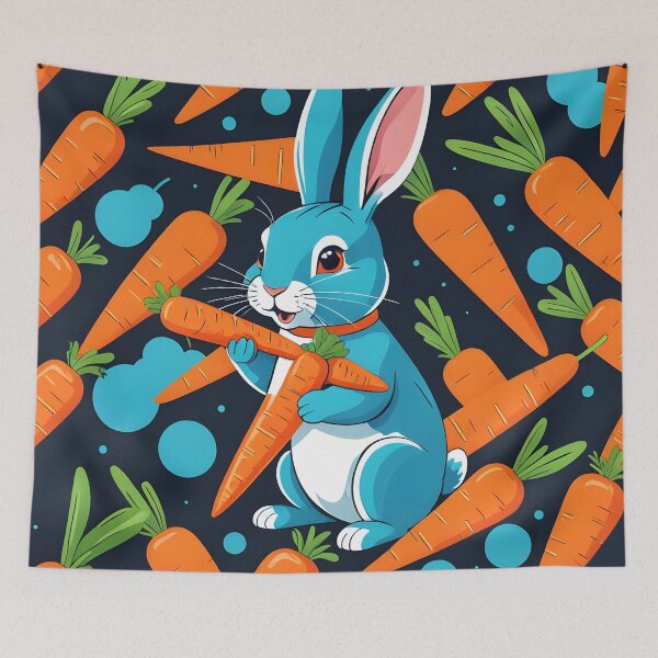 Item preview, A cute rabbit eating a carrot designed and sold by EdwardBratton.