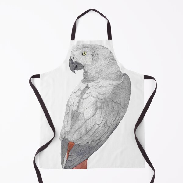 Item preview, African grey parrot watercolor portrait v2 designed and sold by L'Atelier Oranjade.