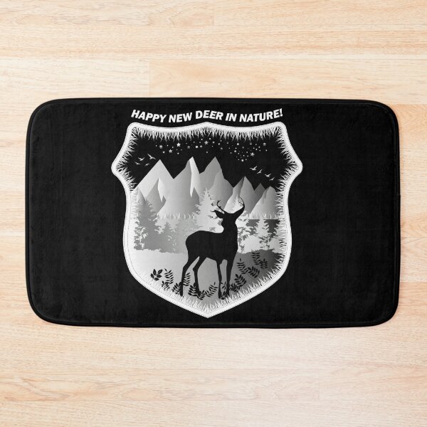 Item preview, HAPPY NEW YEAR DEER IN NATURE! Happy new deer in nature! designed and sold by www.superclo3d.com   www.kuhldesign.eu.