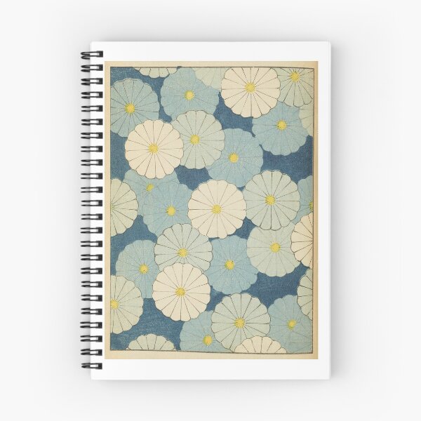 Aperçu de l'œuvre Fleurs japonaises blanches et bleues créée et vendue par bluejacaranda.