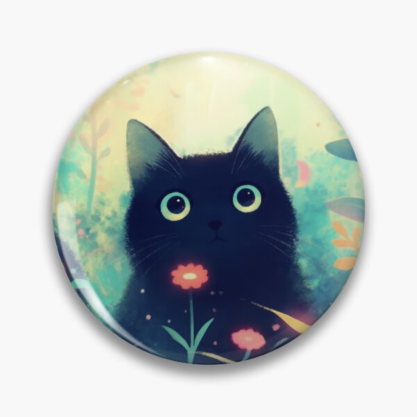 Item preview, Black Cat in a Dreamy Forest of Lights designed and sold by AshiraCreations.