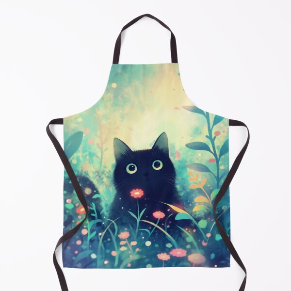 Item preview, Black Cat in a Dreamy Forest of Lights designed and sold by AshiraCreations.