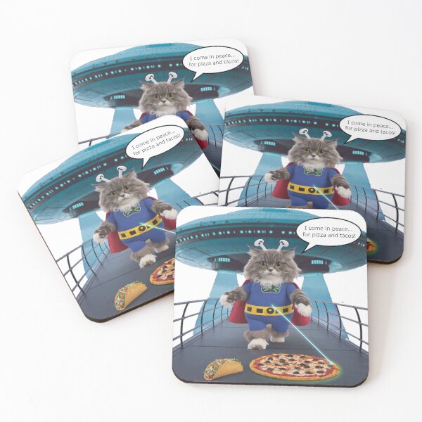 Item preview, Space Invader Alien Cat #5 designed and sold by ChonkingHazard.