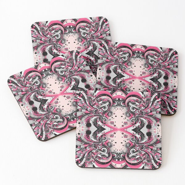 Item preview, pink, black, gray random pattern designed and sold by 3free3street - Neon & Graffiti Digital Art.