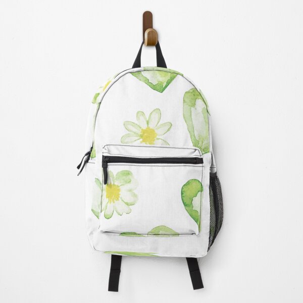 Item preview, Green Hearts and Daisy Watercolor Pattern designed and sold by LuminaFlourish.