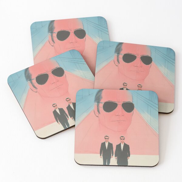 Item preview, Stylized illustration of two men in sunglasses walking confidently against a vibrant backdrop in an urban setting designed and sold by anytka.