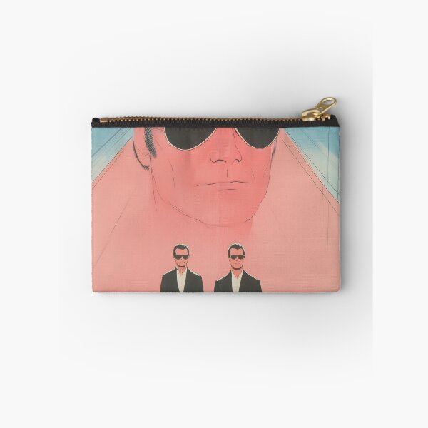 Item preview, Stylized illustration of two men in sunglasses walking confidently against a vibrant backdrop in an urban setting designed and sold by anytka.