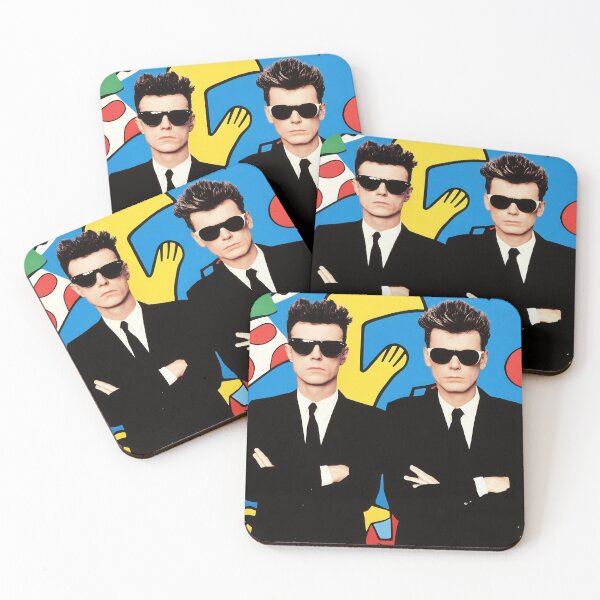 Item preview, Two men in black suits and sunglasses pose confidently against a colorful abstract background featuring bold shapes and designs designed and sold by anytka.