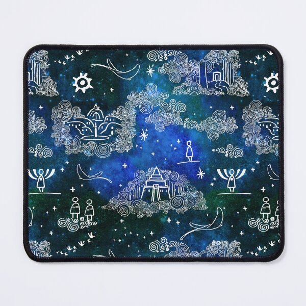 Item preview, Sky children of the light deep fan art blue green designed and sold by Alessandro Remo Mazzoni Remotextiles.