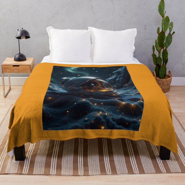 Item preview, Surreal Astronaut Helmet on Golden Veined Glass Dunes – Cosmic Landscape Art designed and sold by aiEuroGirls.