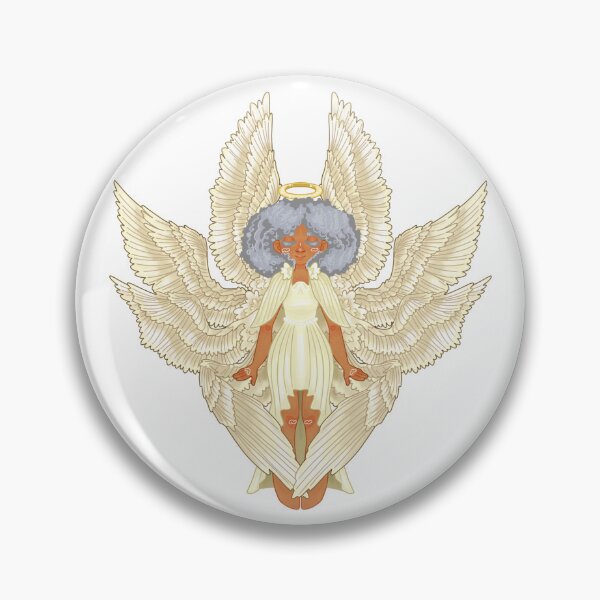 Item preview, Tan Angel With Afro Gray Hair designed and sold by Rychipuff.