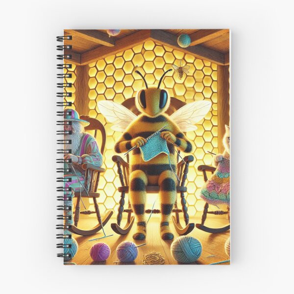 Item preview, Beekeeper Grandpa, cat, and bee are knitting designed and sold by DamioPolArt.
