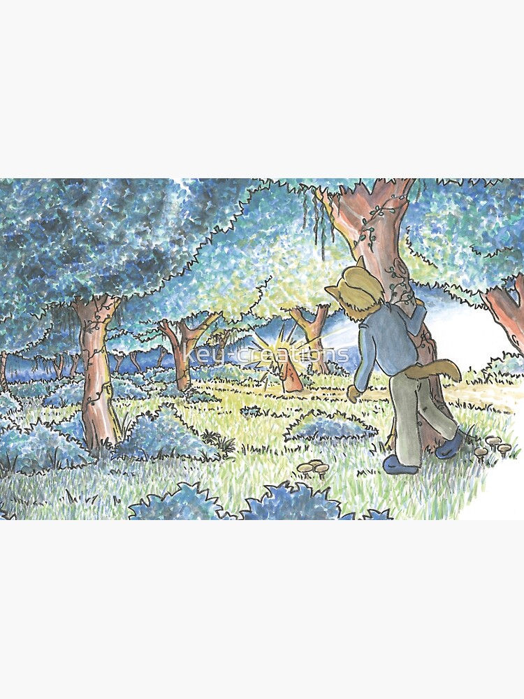 Thumbnail 2 of 2, Laptop Sleeve, Sophie and the Fairy Cats - Sophie in the forest designed and sold by key-creations.