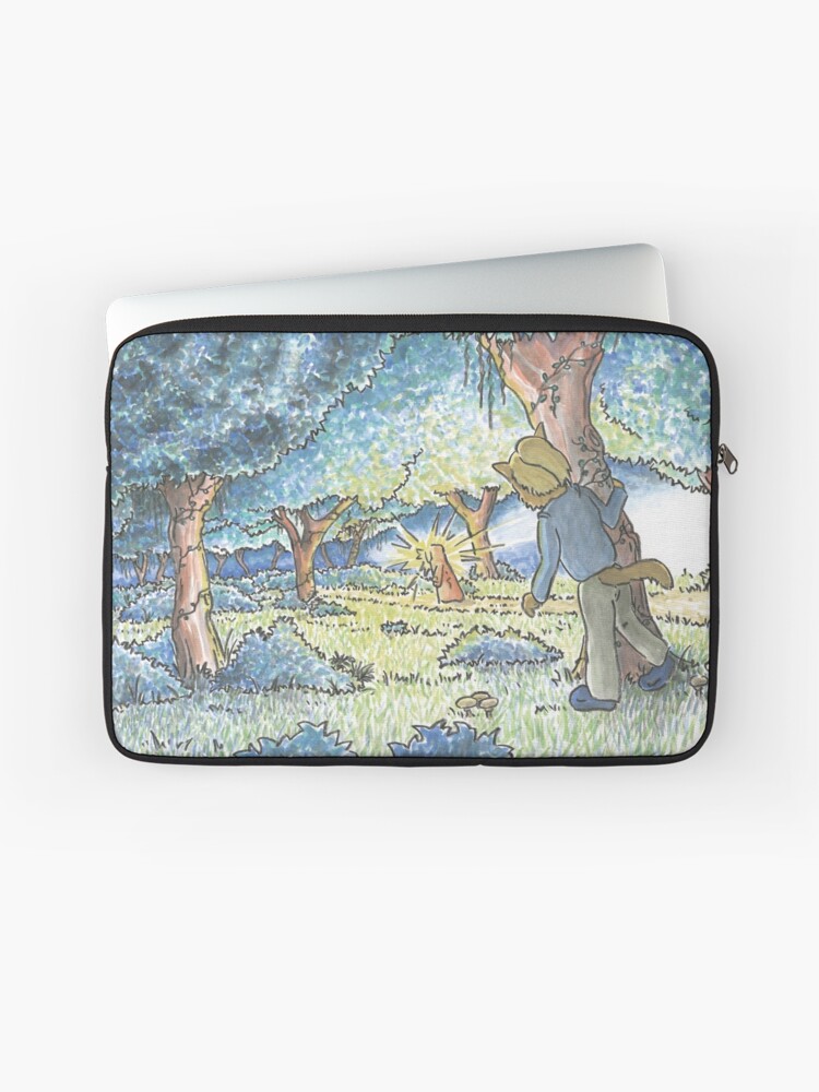Thumbnail 1 of 2, Laptop Sleeve, Sophie and the Fairy Cats - Sophie in the forest designed and sold by key-creations.