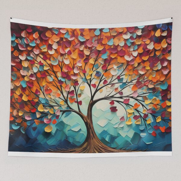 Item preview, Vibrant tree with colorful leaves designed and sold by anytka.
