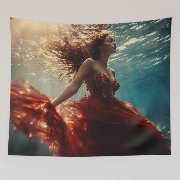 Item preview, Underwater beauty in a flowing gown designed and sold by anytka.