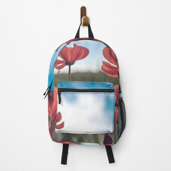Item preview, Red ranunculus against the blue sky designed and sold by NextDoorShoop.