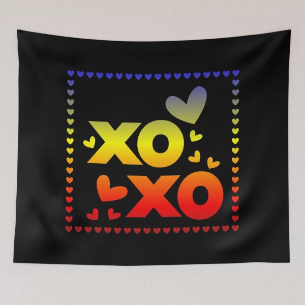 Item preview, Valentines XOXO Hearts, Polyamory pride flag graphic, xoxo and hearts Graphic, love, xoxo, hearts, 14th February, Valentines Day, designed and sold by PrideBeProud.