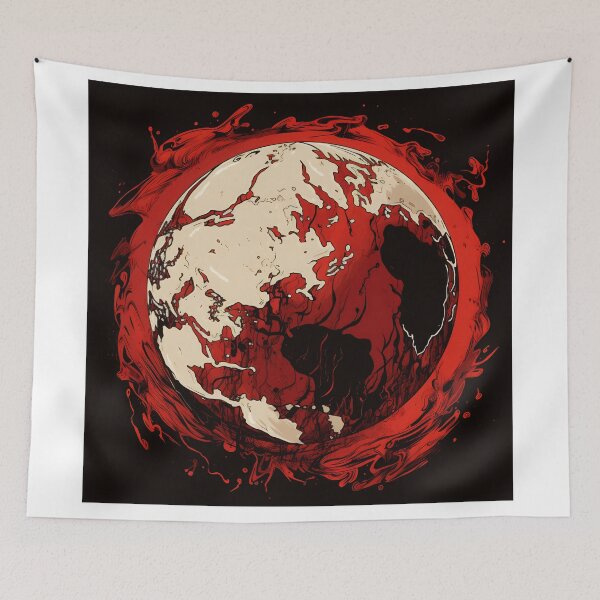 Item preview, Fiery Orb: Earth Engulfed in Red designed and sold by anytka.