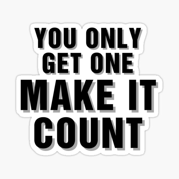 Item preview, ACTIVISM YOU ONLY GET - ONE MAKE IT COUNT designed and sold by HeathersTease.