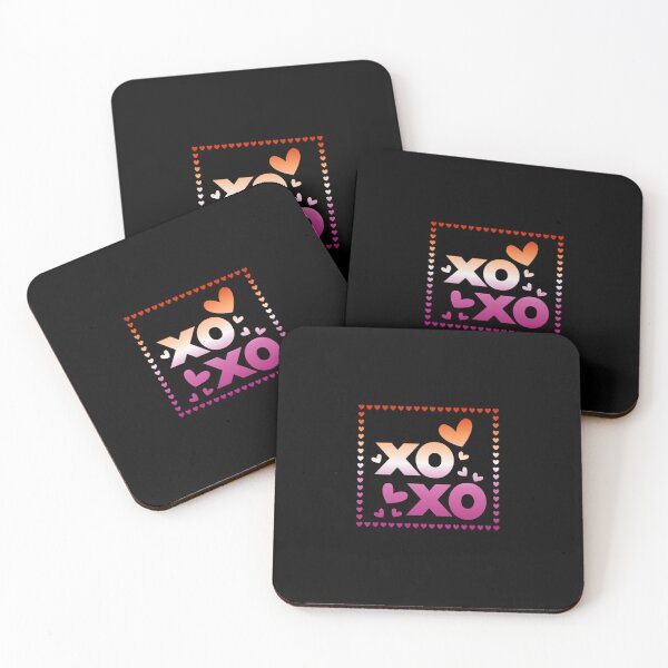 Item preview, Valentines XOXO Hearts, Lesbian pride flag graphic, xoxo and hearts Graphic, love, xoxo, hearts, 14th February, Valentines Day, designed and sold by PrideBeProud.