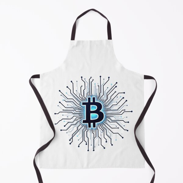 Item preview, Blue Bitcoin Symbol in Digital Crypto Network designed and sold by The Hustlin' 4 My Family Designs.
