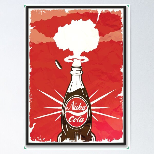 Vista previa del artículo con la obra «Anuncio de nube de hongo de Nuka Cola», diseñado y vendido por emilyrose_designs_official.