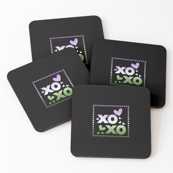Item preview, Valentines XOXO Hearts, Genderqueer pride flag graphic, xoxo and hearts Graphic, love, xoxo, hearts, 14th February, Valentines Day, designed and sold by PrideBeProud.