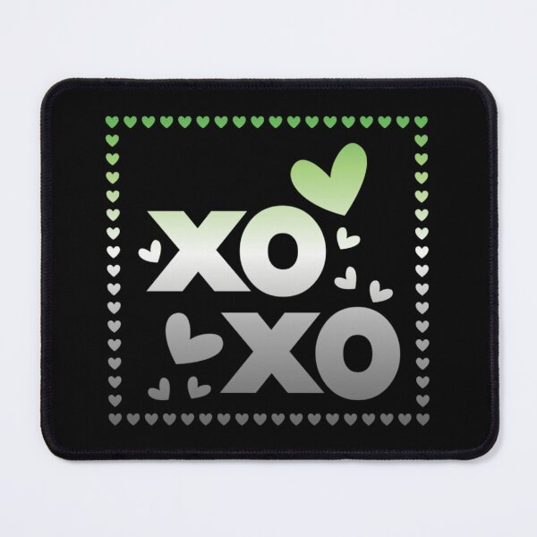 Item preview, Valentines XOXO Hearts, Aromantic pride flag graphic, xoxo and hearts Graphic, love, xoxo, hearts, 14th February, Valentines Day, designed and sold by PrideBeProud.