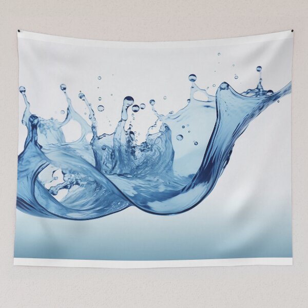 Item preview, Serene Blue Splash Waves designed and sold by anytka.