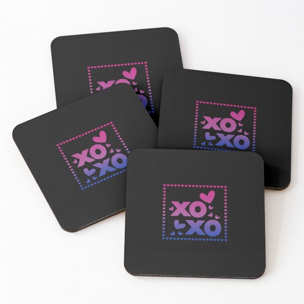 Item preview, Valentines XOXO Hearts, Bisexual pride flag graphic, xoxo and hearts Graphic, love, xoxo, hearts, 14th February, Valentines Day, designed and sold by PrideBeProud.