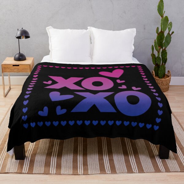 Item preview, Valentines XOXO Hearts, Bisexual pride flag graphic, xoxo and hearts Graphic, love, xoxo, hearts, 14th February, Valentines Day, designed and sold by PrideBeProud.